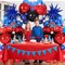 Navy Blue Red Silver Balloon Arch Garland Kit with Star & 4D Foil Balloons – Birthday, Graduation, Men’s Party & Science Theme Party Decorations